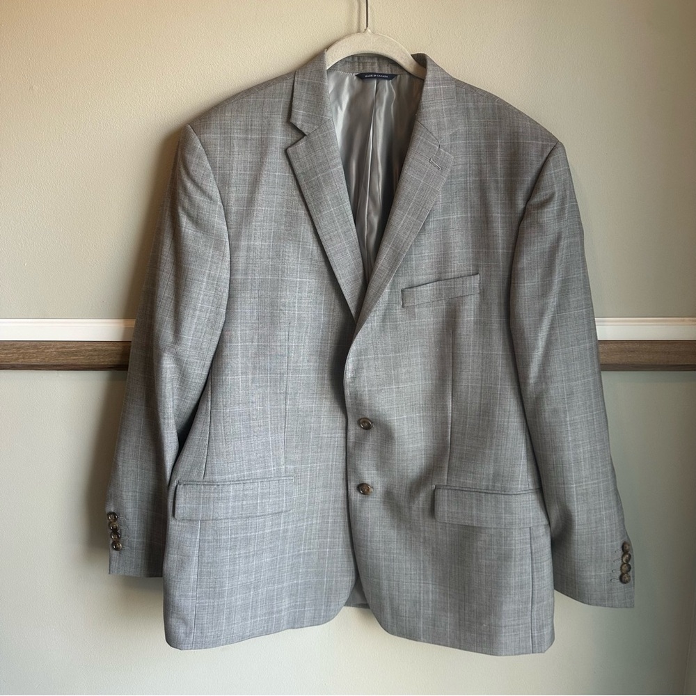 Ralph Ralph Lauren Gray Glen Check 100% Wool Blazer Jacket​
